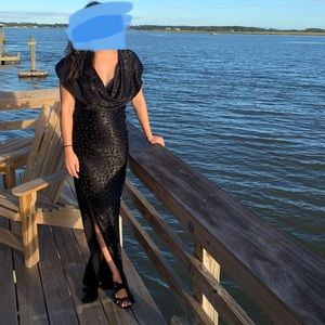 Black Rat & Boa Dress